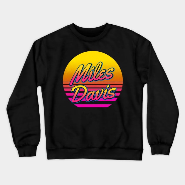 Miles Personalized Name Birthday Retro 80s Styled Gift Crewneck Sweatshirt by Jims Birds